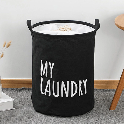 Foldable Drawstring Laundry Basket – Large Capacity Waterproof Storage for Clothes, Home, Bathroom, and Children's Toys