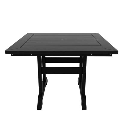 All-Weather Outdoor 43" Square Dining Table – Durable, Eco-Friendly, and UV-Resistant Patio Dining Table with Umbrella Hole