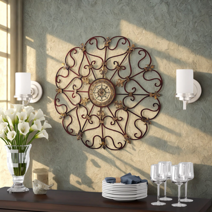 Rustic Traditional Abstract Metal Wall Décor – Captivating Art Sculpture for Living Room Focal Point & Home Gallery Accent