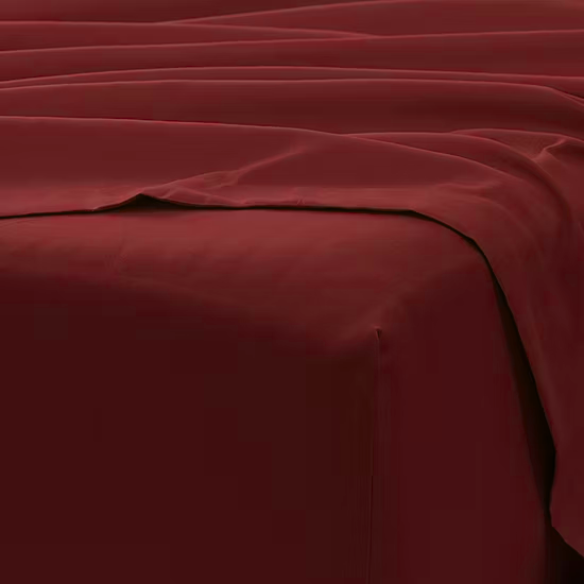 Burgundy Deep Pocket Microfiber Sheet Set – 4-Piece Soft, Wrinkle-Free Bedding with Pillowcases