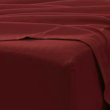 Burgundy Deep Pocket Microfiber Sheet Set – 4-Piece Soft, Wrinkle-Free Bedding with Pillowcases