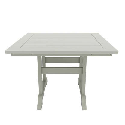 All-Weather Outdoor 43" Square Dining Table – Durable, Eco-Friendly, and UV-Resistant Patio Dining Table with Umbrella Hole