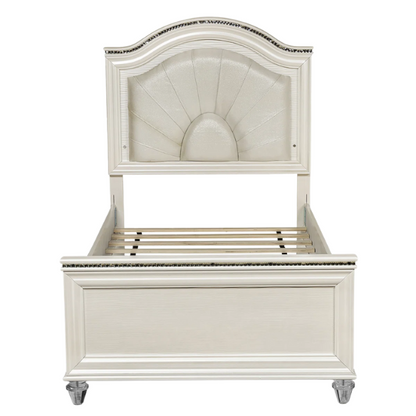 Elegant Pearl White 3-Piece Twin Bedroom Set – Timeless Beauty & Sophisticated Design