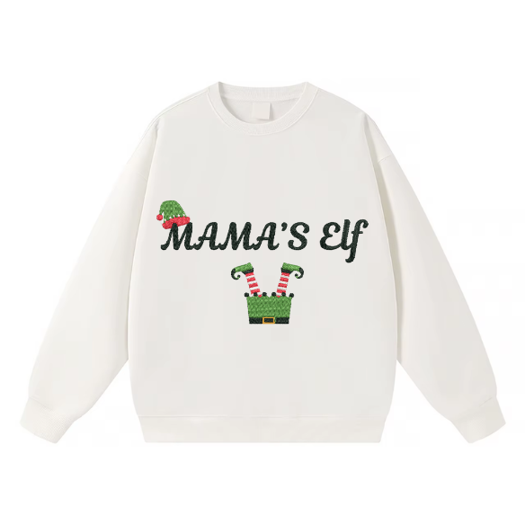 Mama’s Elf Embroidered Sweater