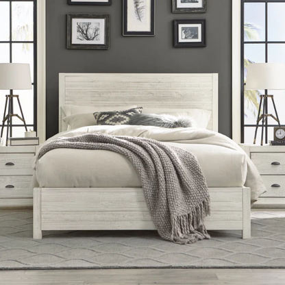 Rustic Farmhouse Aesthetic 4-Piece Queen Bedroom Set in Solid Wood – Charming and Durable