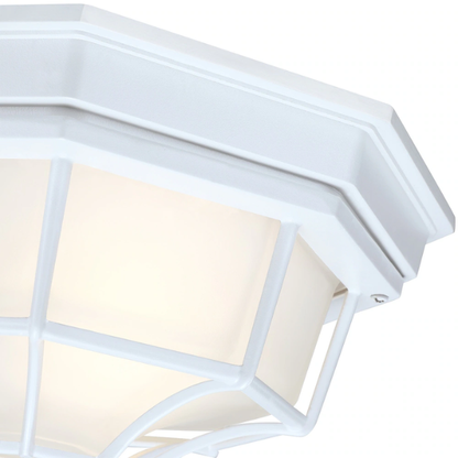 1-Light Retro Textured Ceiling Mount Light Fixture with Frosted Glass – Vintage-Inspired Black Ceiling Light for Home, Farmhouse, and Commercial Spaces