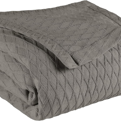 Grey Weave Cotton Blanket – Soft, Elegant & Breathable All-Season Comfort