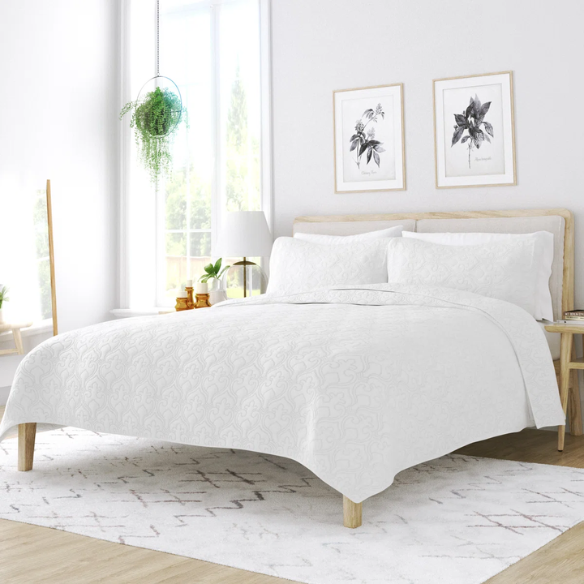 Lightweight Ultra Soft Quilt Set – Stain-Resistant, Machine Washable Bedding