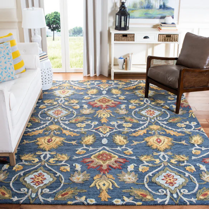 Tufted Wool Area Rug – Luxurious Floral Design