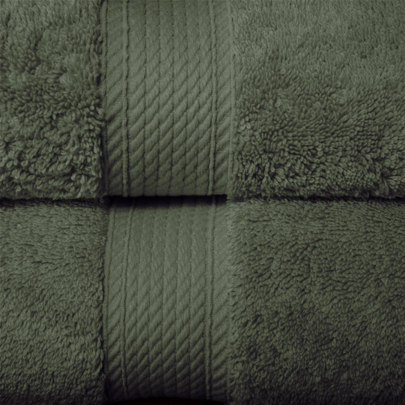 Luxury Olive Drab Egyptian Cotton 3-Piece Towel Set – 800 GSM Plush and Highly Absorbent Bath Towels
