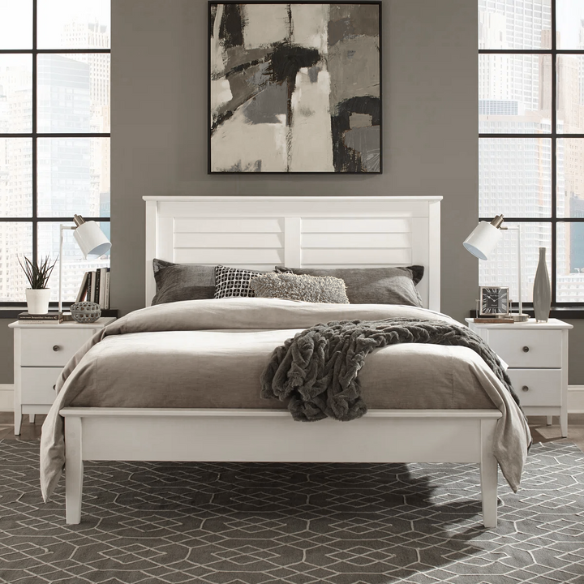 Brushed Wooden Full Double Size Bed and Bedroom Set – Elegant Design with Sturdy Construction and Rustic Charm