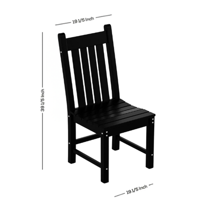 All-Weather Outdoor Patio Dining Chair with Arms – Durable HDPE Construction for Long-Lasting Comfort and Style