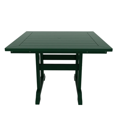 All-Weather Outdoor 43" Square Dining Table – Durable, Eco-Friendly, and UV-Resistant Patio Dining Table with Umbrella Hole