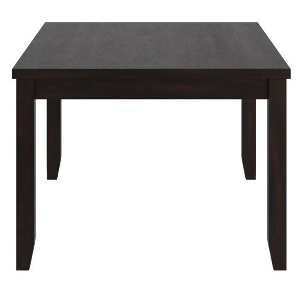 Solid Wood Rectangular Dining Table with Two Drawers – Distressed Finish, Rubberwood Construction, and Organized Storage