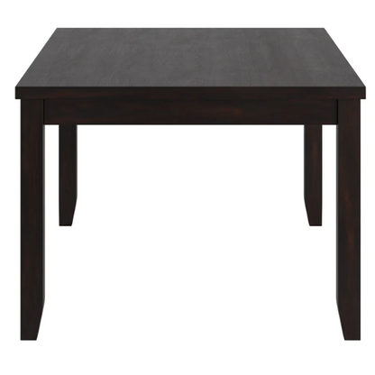 Solid Wood Rectangular Dining Table with Two Drawers – Distressed Finish, Rubberwood Construction, and Organized Storage