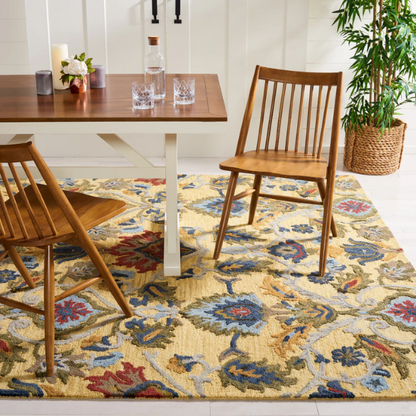 Tufted Wool Area Rug – Luxurious Floral Design