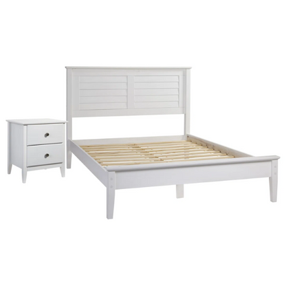 Brushed Wooden Full Double Size Bed and Bedroom Set – Elegant Design with Sturdy Construction and Rustic Charm
