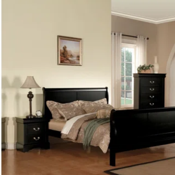 Elegant Sleigh Configurable Bedroom Set with Curved Headboard and Footboard, Clean Lines, and Exceptional Craftsmanship for a Relaxed, Casual Style
