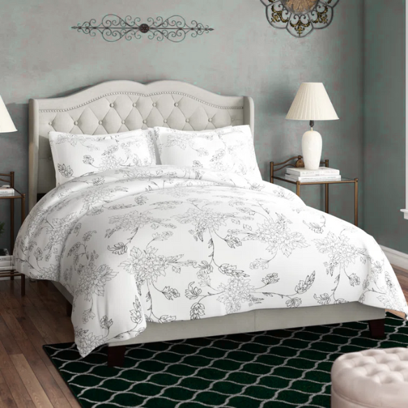 Elegant Upholstered Standard Bed – Full/Double Size with Soft Polyester Fabric and Timeless Design