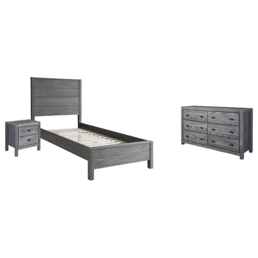 Rustic Solid Wood 3-Piece Twin Bedroom Set – Timeless Design & Durable Craftsmanship