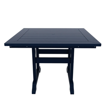 All-Weather Outdoor 43" Square Dining Table – Durable, Eco-Friendly, and UV-Resistant Patio Dining Table with Umbrella Hole