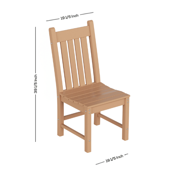 All-Weather Outdoor Patio Dining Chair with Arms – Durable HDPE Construction for Long-Lasting Comfort and Style