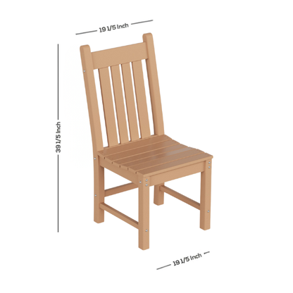 All-Weather Outdoor Patio Dining Chair with Arms – Durable HDPE Construction for Long-Lasting Comfort and Style