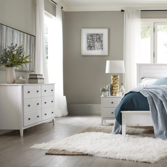 Brushed Wooden Full Double Size Bed and Bedroom Set – Elegant Design with Sturdy Construction and Rustic Charm