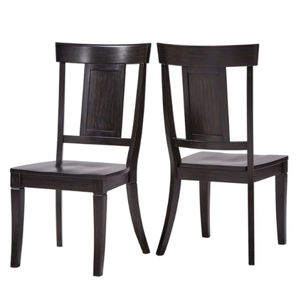 Solid Wood Slat Back Dining Chairs (Set of 2) – Farmhouse Style Seating