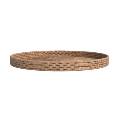 Wicker Serving Tray – Coastal-Inspired, Natural Rattan Design for Dining & Decor