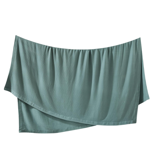 Teal Egyptian Cotton Quilted Blanket – Soft, Breathable & All-Season Comfort