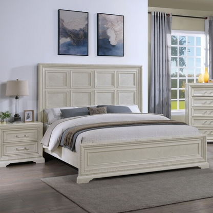 5-Piece Cream Panel Bedroom Set – Serene and Elegant Design for a Tranquil, Timeless Retreat