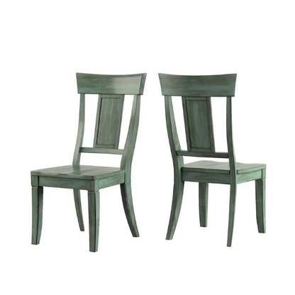 Solid Wood Slat Back Dining Chairs (Set of 2) – Farmhouse Style Seating
