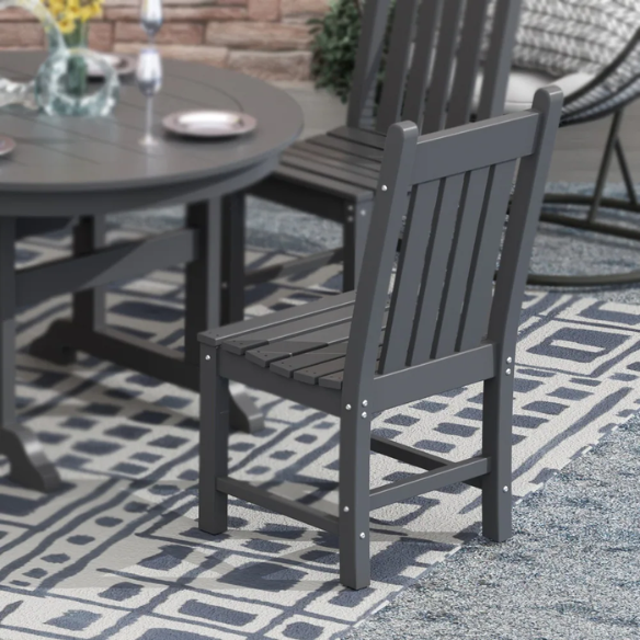 All-Weather Outdoor Patio Dining Chair with Arms – Durable HDPE Construction for Long-Lasting Comfort and Style