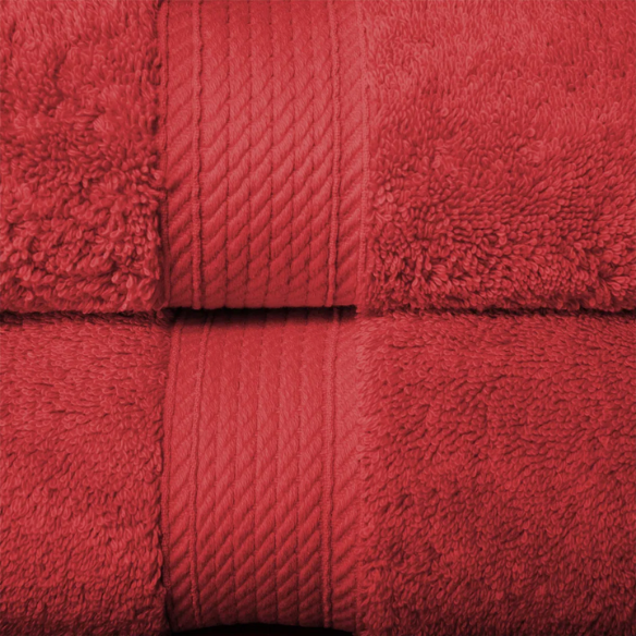 Luxury Red Egyptian Cotton 3-Piece Towel Set – 800 GSM Plush and Highly Absorbent Bath Towels