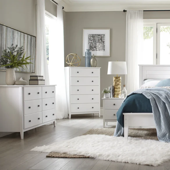 Brushed Wooden Full Double Size Bed and Bedroom Set – Elegant Design with Sturdy Construction and Rustic Charm