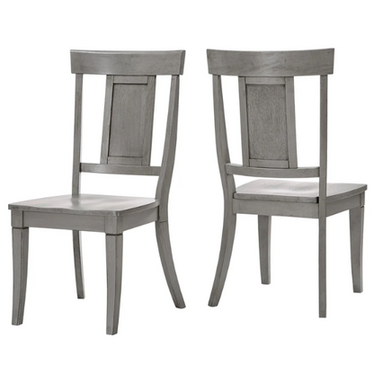 Solid Wood Slat Back Dining Chairs (Set of 2) – Farmhouse Style Seating