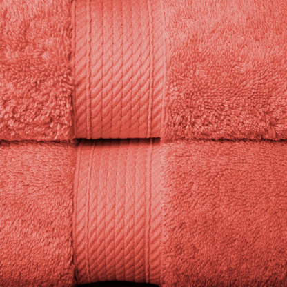 Luxury Coral Egyptian Cotton 3-Piece Towel Set – 800 GSM Plush and Highly Absorbent Bath Towels