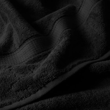Luxury Black Egyptian Cotton 3-Piece Towel Set – 800 GSM Plush Absorbent Bath Towels