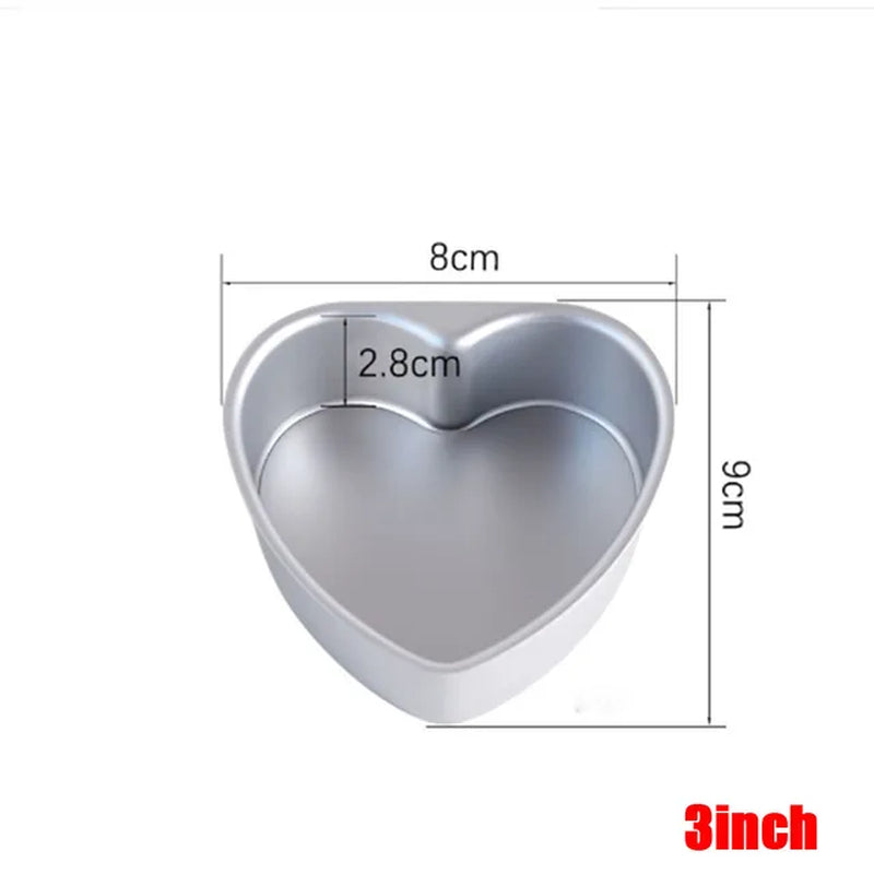 2/3/4/5/6/7/8/10/12Inch Removable Bottom Heart round Cake Pan Aluminum Nonstick Cake Bakeware Tools Baking DIY Tray Layer Tier