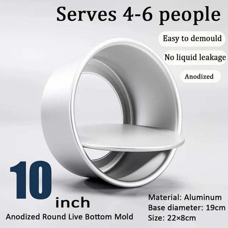 2/3/4/5/6/7/8/10/12Inch Removable Bottom Heart round Cake Pan Aluminum Nonstick Cake Bakeware Tools Baking DIY Tray Layer Tier