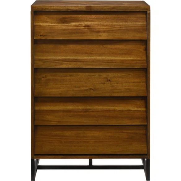 Industrial Mid-Century Modern Platform Bedroom Set with Herringbone Design Headboard – Stylish and Versatile