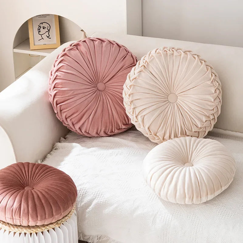 Pumpkin Pillow round Pillow Pink Cushion Waist Pillow Living Room Sofa B&B Decorative Wheel Futon