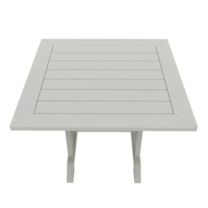 All-Weather Outdoor 43" Square Dining Table – Durable, Eco-Friendly, and UV-Resistant Patio Dining Table with Umbrella Hole