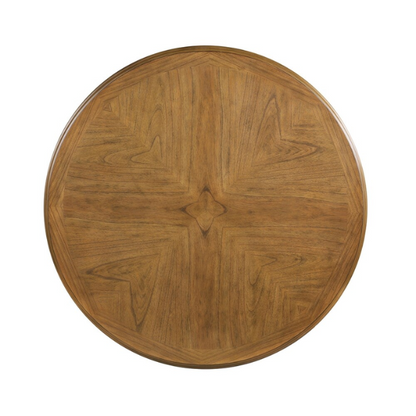 5-Piece Dining Set – Modern Farmhouse Round Table with Curvy Legs & X-Cross Chair Detail