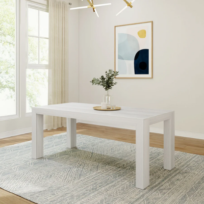 Rectangular Modern Dining Table – 72” Solid Pine Wood Dining Table for 6, Stylish & Versatile for Dining, Office, or Game Room, Durable & Easy to Assemble