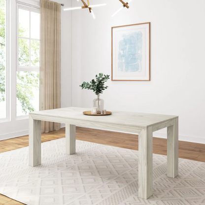 Rectangular Modern Dining Table – 72” Solid Pine Wood Dining Table for 6, Stylish & Versatile for Dining, Office, or Game Room, Durable & Easy to Assemble
