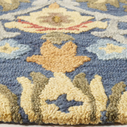 Tufted Wool Area Rug – Luxurious Floral Design