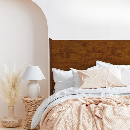 Timeless Solid Wood King Size Bed Frame with Headboard – Scandinavian Platform Design for Effortless Elegance and Comfort