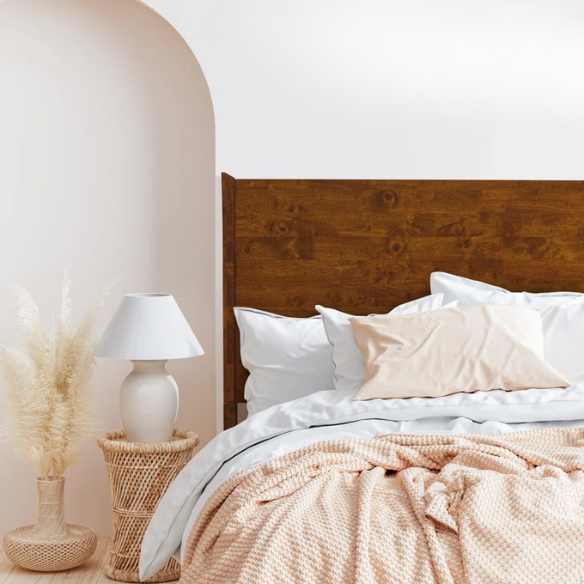 Timeless Solid Wood King Size Bed Frame with Headboard – Scandinavian Platform Design for Effortless Elegance and Comfort